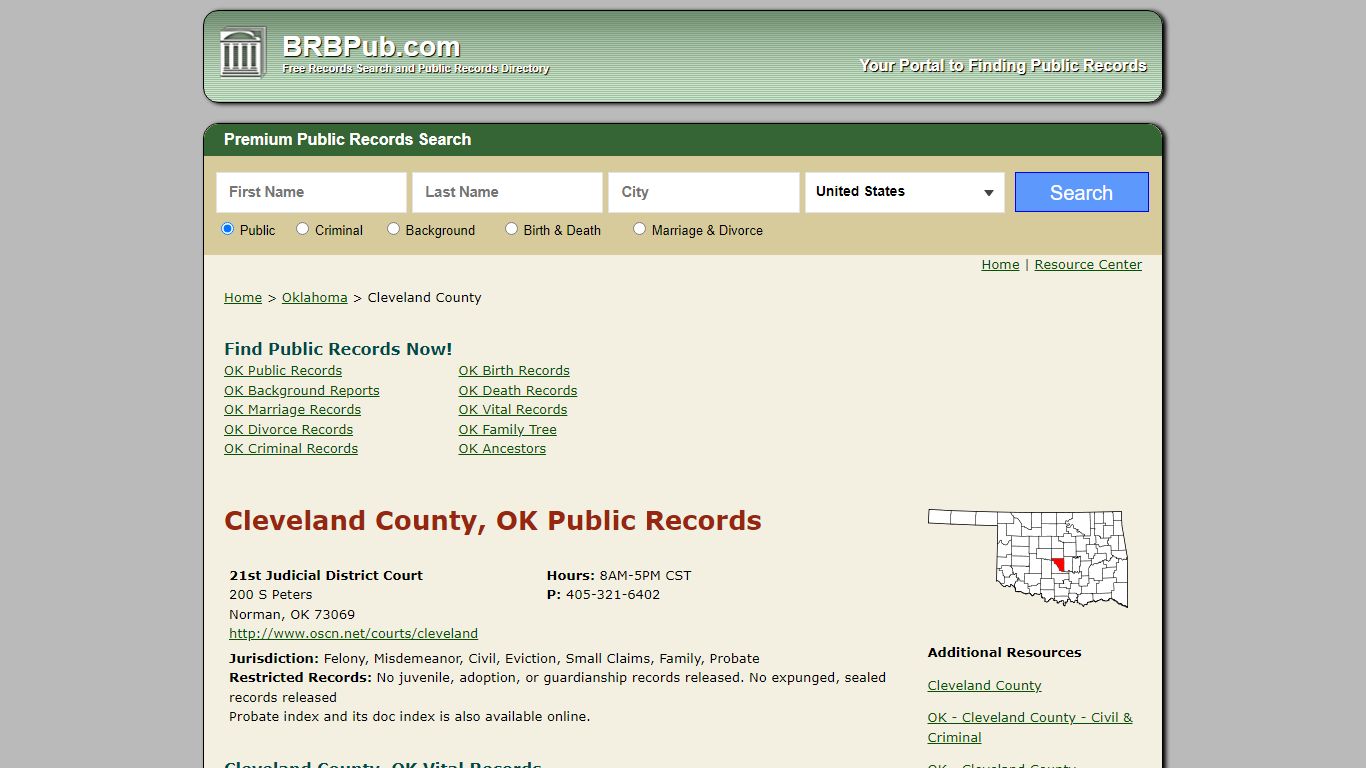 Cleveland County Public Records | Search Oklahoma ...